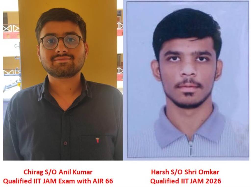 Success in IIT JAM Chirag Brings Laurels to the College by Securing AIR 66
